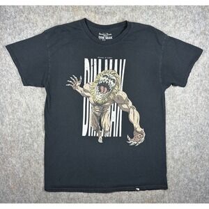 Attack on Titan Dim Mak Final Season T-Shirt Mens Large Black Anime Graphic